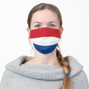 Netherlands Flag Dutch Patriotic Adult Cloth Face Mask by YLGraphics at Zazzle