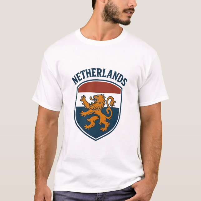 Netherlands Flag Dutch T-Shirt (Front)