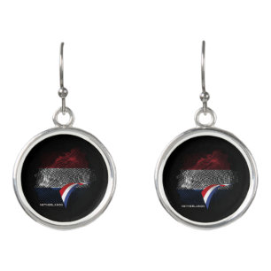 Netherlands flag earrings