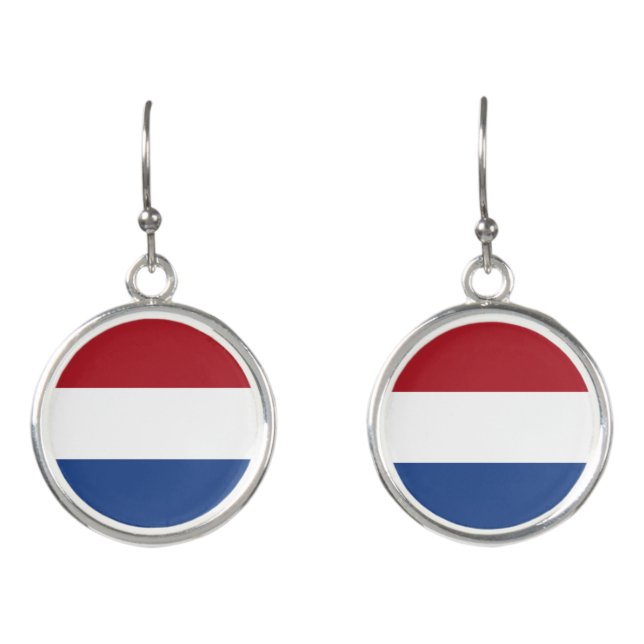 Netherlands Flag Earrings (Front)