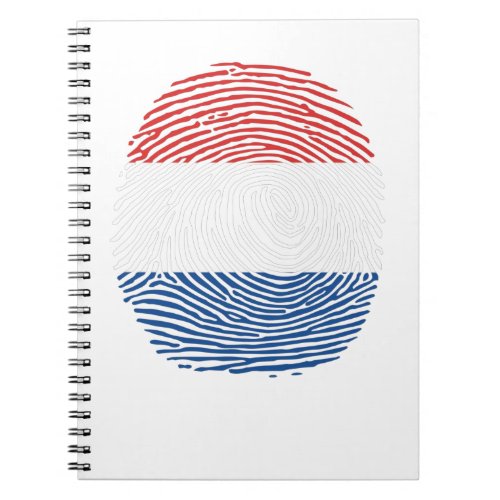 netherlands flag fingerprint notebook