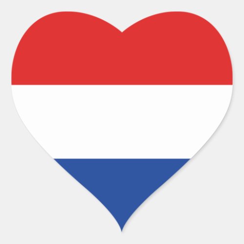 Netherlands Flag Heart Sticker