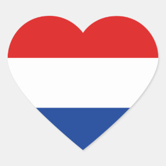Netherlands Flag Heart Sticker