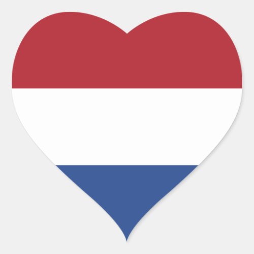 Netherlands Flag Heart Sticker