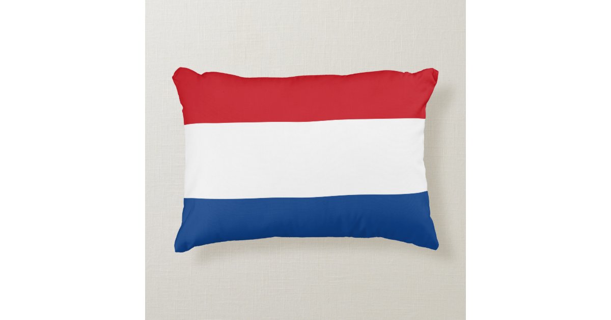Netherlands Flag, Holland, Dutch Decorative Pillow