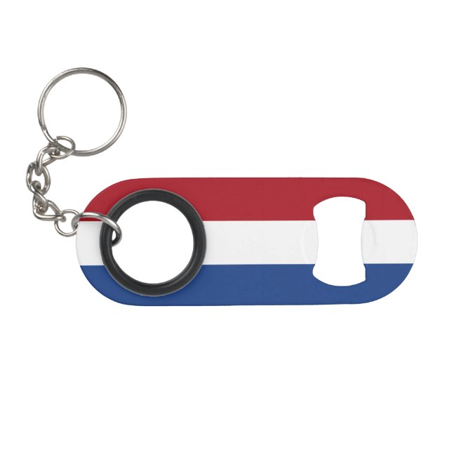 Netherlands Flag Keychain Bottle Opener (Front (Horizontal))