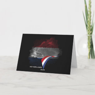 Netherlands flag letterpress thank you card