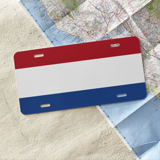 Netherlands Flag License Plate (In Situ)