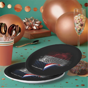 Netherlands flag paper plates