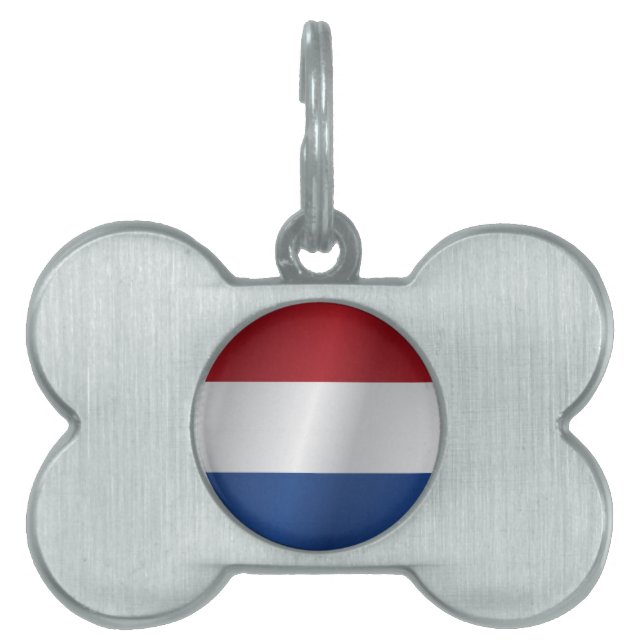 Netherlands flag pet name tag (Front)