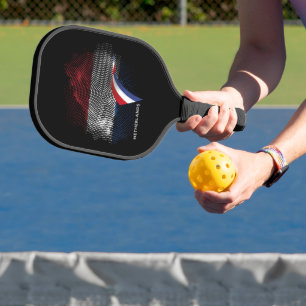 Netherlands flag pickleball paddle