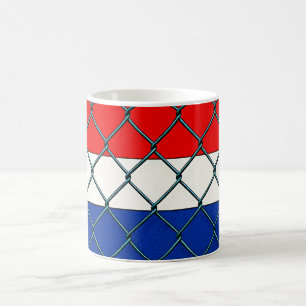 Netherlands Flag Protective Grid Coffee Mug