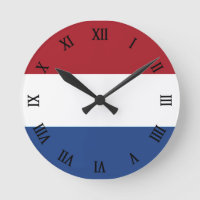 Netherlands flag round clock