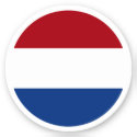 Netherlands Flag Round Sticker