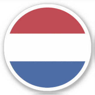 Netherlands Flag Round Sticker