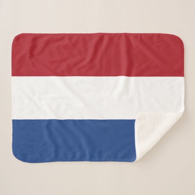 Netherlands Flag Sherpa Blanket (Front (Horizontal))