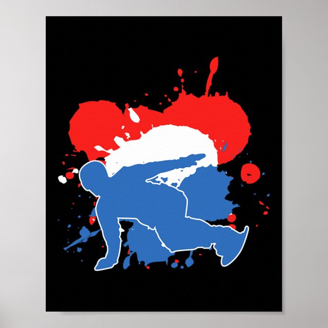 Netherlands Flag Snowboarder - Dutch Snowboarding  Poster (Front)