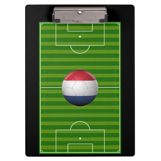 Netherlands flag soccer ball clipboard (Front)