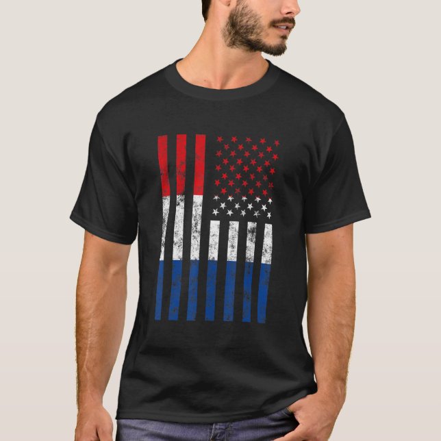 Netherlands Flag Soccer  Dutch Football Fans T-Shirt (Front)