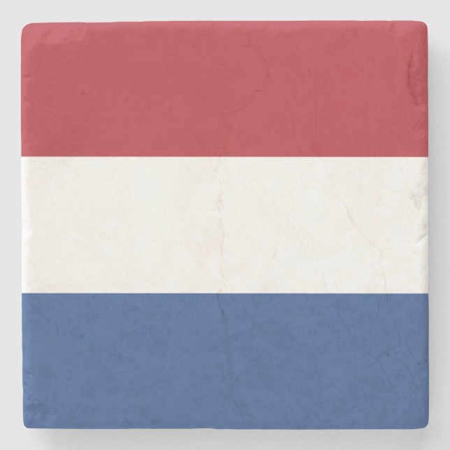 Netherlands Flag Stone Coaster (Front)