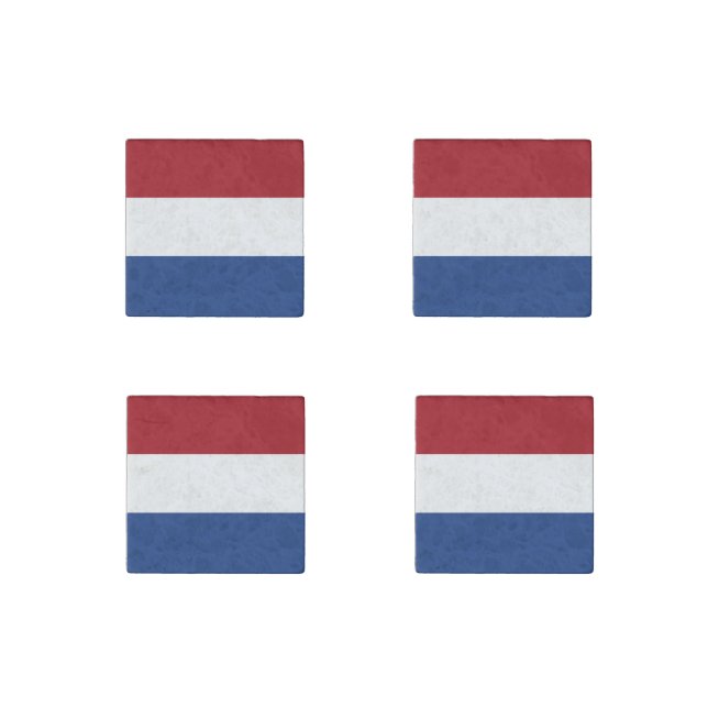Netherlands Flag Stone Magnet (Front)