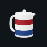 Netherlands Flag Teapot<br><div class="desc">Elegant Teapot with Flag of Netherlands. This product its customizable.</div>