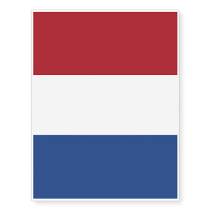 Netherlands Flag Temporary Tattoos
