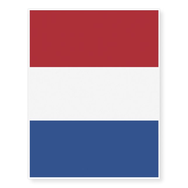 Netherlands Flag Temporary Tattoos (Front)