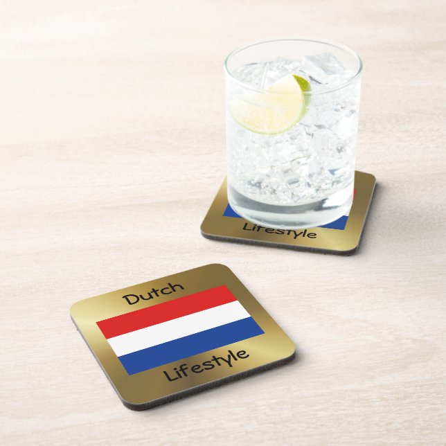 Netherlands Flag+Text Coaster (Right Side)