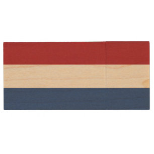 Netherlands Flag Wood Flash Drive
