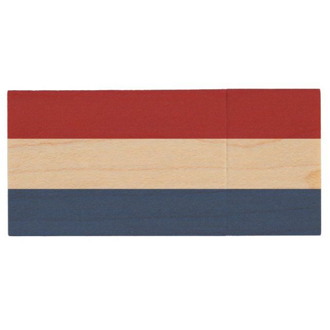 Netherlands Flag Wood Flash Drive (Front)