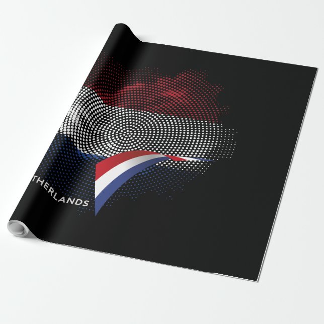 Netherlands flag wrapping paper (Unrolled)