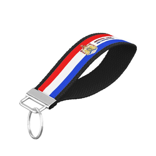 Netherlands flag wrist keychain (Angled Down)