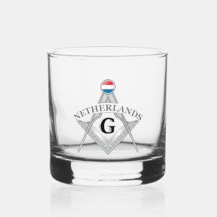Netherlands freemasonry sign whiskey glass
