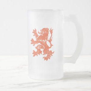Netherlands Frosted Glass Beer Mug