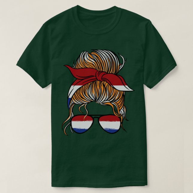 Netherlands Girl Nederland Holland 2022 football W T-Shirt (Design Front)