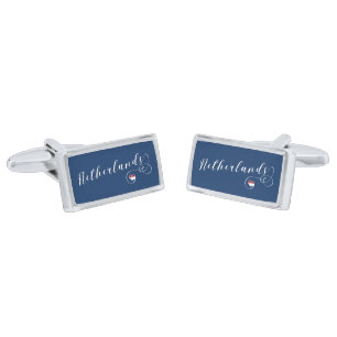Netherlands Heart Flag, Dutch Cufflinks