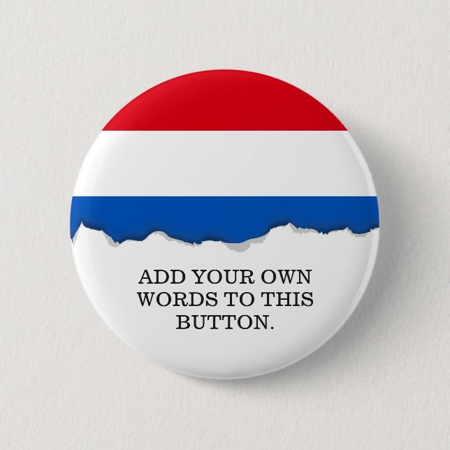 Netherlands Holland Flag Button (Front)
