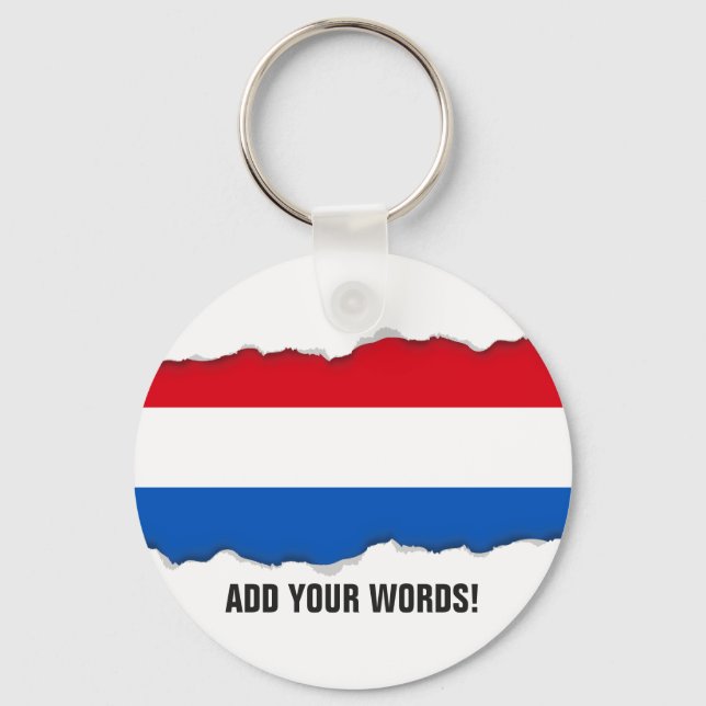 Netherlands Holland Flag Keychain (Front)