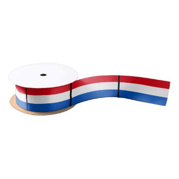 Netherlands Holland Flag Satin Ribbon by HappyPlanetShop at Zazzle