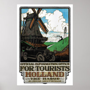 Netherlands Holland Vintage Travel Poster Restored
