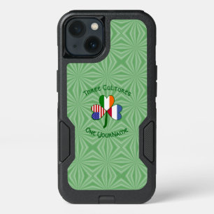 Netherlands Ireland USA Shamrock Flag Personalized iPhone 13 Case