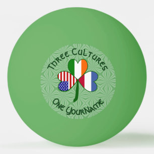 Netherlands Ireland USA Shamrock Flag Personalized Ping Pong Ball