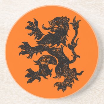 Netherlands Lion Sandstone Coaster by headlinegrafix at Zazzle
