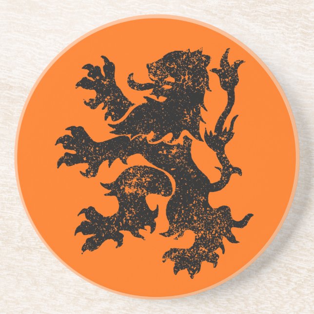 Netherlands Lion Sandstone Coaster (Front)