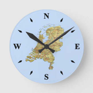 Netherlands Map Clock