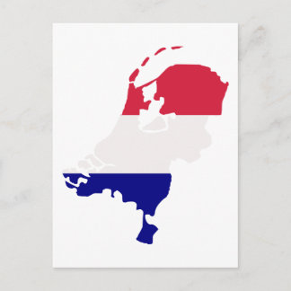Netherlands map postcard