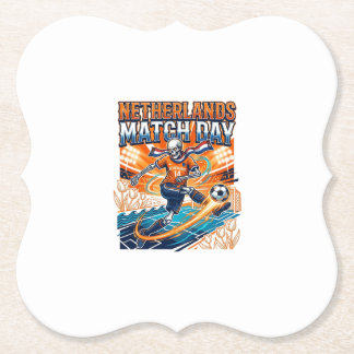 Netherlands Match Day Skeleton Striker Nations Hig Paper Coaster