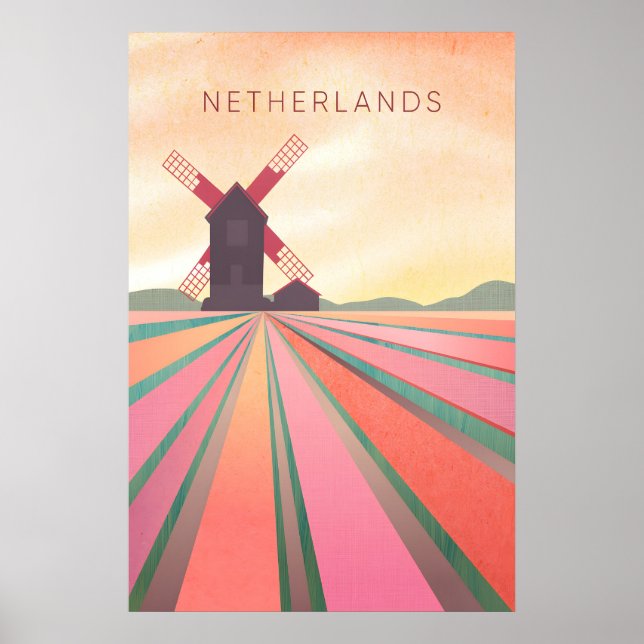 Netherlands Minimal Travel Poster (Front)