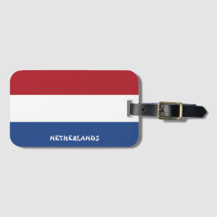 Netherlands National Flag Patriotic Luggage Tag